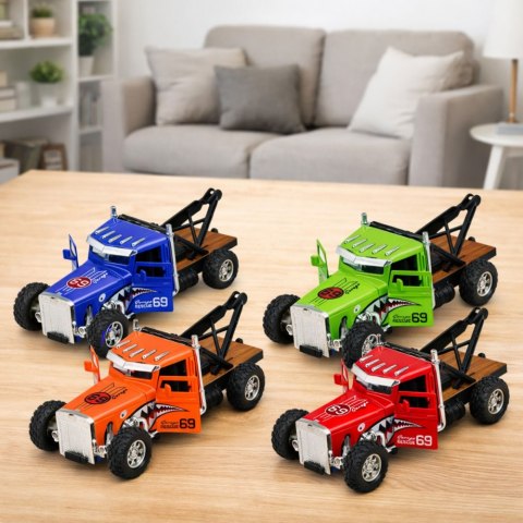 Klasyczny Holownik Z Napędem Pull-Back Metalowy Otwierane Drzwi 1:32 Mix