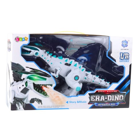 Robot Dinozaur Ze Skrzydłami Zdalnie Sterowany RC Światła Dźwięki Biały