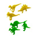 Zestaw Dinozaur Z Małymi Figurki Ruchomy Dźwięki Zielony
