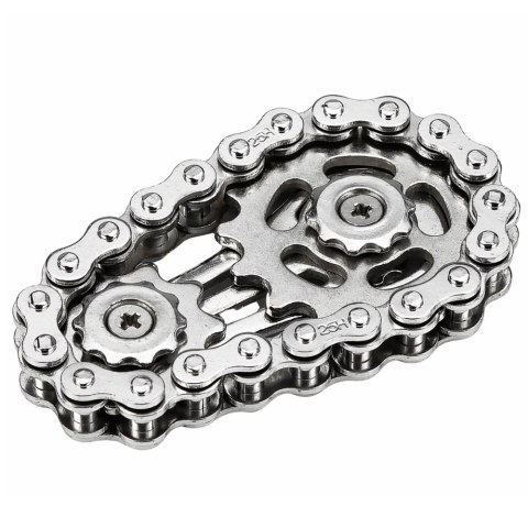 Fidget Spinner Łańcuch Zębatki Antystresowy Stal Nierdzewna Srebrny