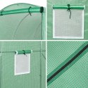Tunel Ogrodowy Foliowy Szklarnia Na Warzywa Z Oknami Zielony UV 2x3 M 6M²