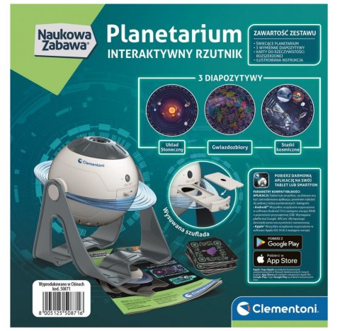 Naukowa Zabawa Interaktywny Rzutnik Planetarium Język Polski Clementoni 50871