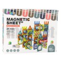 Zestaw Klocki Magnetyczne Konstrukcyjne Tor Kulkowy Kolorowe 98 el.