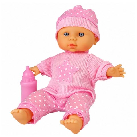 Lalka Niemowlak Słodki Bobas Różowa Buteleczka Dźwięki