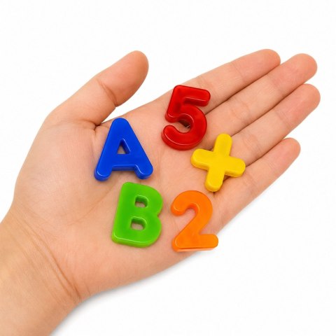 Literki Cyferki Magnetyczne w Słoiku Alfabet 78 Elementów