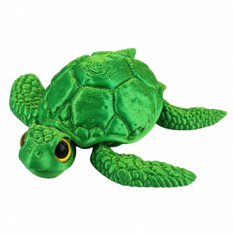 Figurka Żółw Morski 3D Ruchome Płetwy Głowa Mieniący Się Kolorowy 8 cm