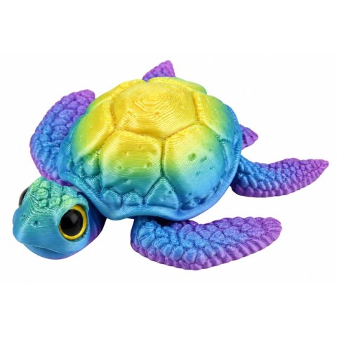Figurka Żółw Morski 3D Ruchome Płetwy Głowa Mieniący Się Kolorowy 8 cm