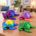 Figurka Żółw Morski 3D Ruchome Płetwy Głowa Mieniący Się Kolorowy 8 cm