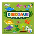 Książeczka Magnetyczna Układanka Puzzle Dinozaury Kolorowe Magnesy 30 el.