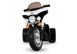 Motor na Akumulator Trójkołowy JT568 Policja Dla Dzieci Światło LED Czarny