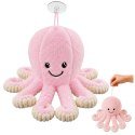 Pluszowa Ośmiornica Maskotka Przytulanka Z Przyssawką Różowa 16 cm