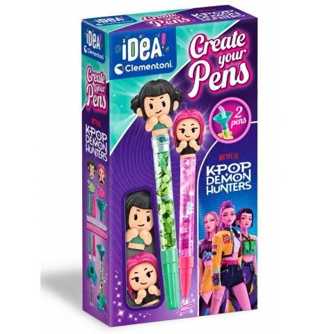 Idea Art Mini Fabryka Długopisów K-popowe Łowczynie Demonów Mira i Zoey Clementoni 18478