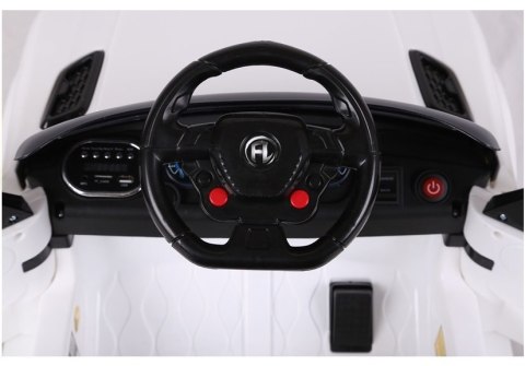 Auto na Akumulator HL1638 Dla Dzieci Światła LED MP3 Pilot Biały