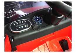 Auto na Akumulator HL1638 Dla Dzieci Światła LED MP3 Pilot Czerwony