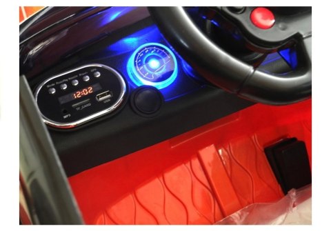 Auto na Akumulator HL1638 Dla Dzieci Światła LED MP3 Pilot Czerwony