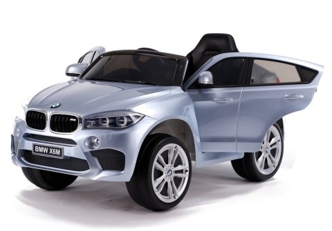 Auto na Akumulator BMW X6 SUV Światła LED Pilot Srebrny Lakierowany