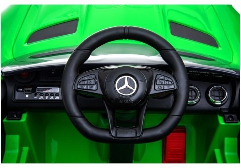 Auto Pojazd Na Akumulator Mercedes GT R Dla Dzieci Światła LED MP3 Zielony