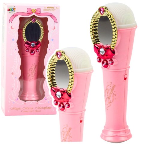 Magiczne Lustro Z Mikrofonem USB MP3 Światła Dźwięki Różowy