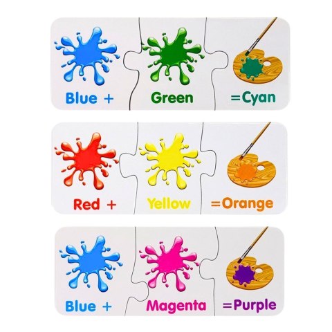 Puzzle Edukacyjne Kolory Po Angielsku 10 Połączeń