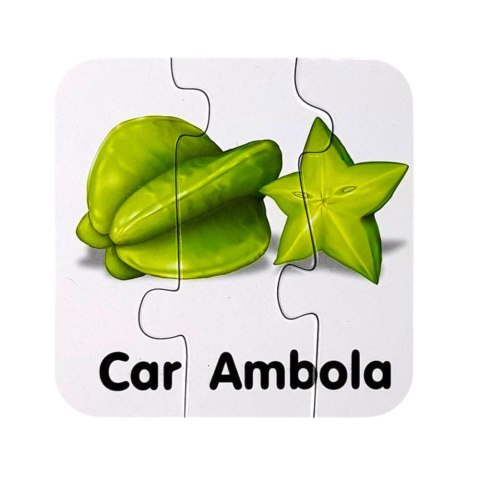 Puzzle Edukacyjne Układanka Owoce 10 Połączeń Nauka Angielskiego