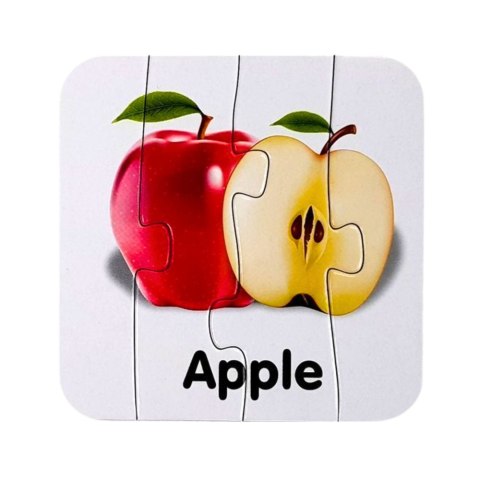 Puzzle Edukacyjne Układanka Owoce 10 Połączeń Nauka Angielskiego