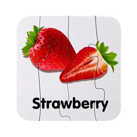 Puzzle Edukacyjne Układanka Owoce 10 Połączeń Nauka Angielskiego