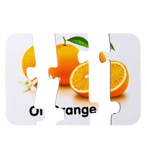 Puzzle Edukacyjne Układanka Owoce 10 Połączeń Nauka Angielskiego