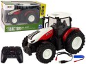 Traktor Rolniczy 1:24 Zdalnie sterowany R/C Pilot Farma Biało Czerwony