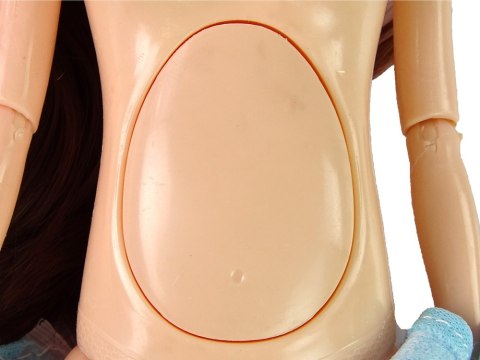 Lalka W Ciąży Mama Niemowlę Otwierany Brzuch Niebieska Sukienka 30 cm