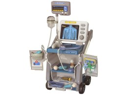 Zestaw Małego Doktora Wózek Medyczny RTG EKG Światła Różowy 16 el.