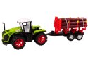 Traktor Farmerski Z Przyczepą Na Drewno 9 Bali Drzewa Napęd Zielony