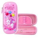 Piórnik Z Jednorożcem Rozkładany 3D Różowy 23x10x5 cm