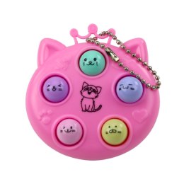 Brelok Mini Gra Zręcznościowa Wac A Mole Kotki Fioletowy Różowy Żółty