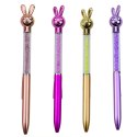 Długopis Z Zającem Diamenciki Niebieski Wkład 0.7mm Mix