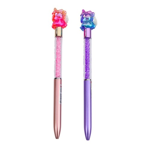 Długopis Żelowy Z Figurką Jednorożca Kolorowy Czarny Tusz Mix