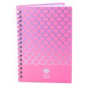 Notatnik W Linie Holograficzne Łuski Różowy A6 80 Kartek