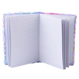 Pluszowy Zeszyt Notatnik W Linie Złote Gwiazdki Pastelowy A5 80 Kartek