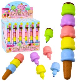 Lody W Rożku Gałki Lodów Zakreślacze 5 Kolorów Pastelowe 18cm