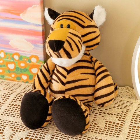 Pluszowa Maskotka Przytulanka Tygrys Pomarańczowy W Paski 23cm