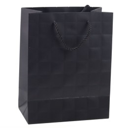 Torba Prezentowa Elegancka Tłoczone Kwadraty 23 x 18 x 10,5 cm