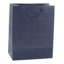 Torba Prezentowa Elegancka Tłoczone Kwadraty 23 x 18 x 10,5 cm