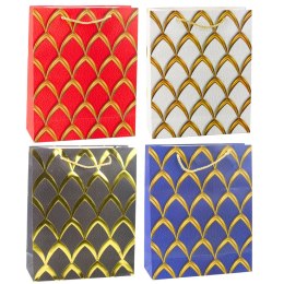 Torba Prezentowa Elegancka Złote Zdobienia 32 x 26 x 12 cm