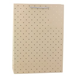 Torba Prezentowa Klasyczna W Złote Kropki 41 x 30 x 12 cm