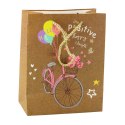 Torba Prezentowa Papierowa Kolorowe Motywy 23 x 18 x 10,5 cm