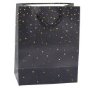Torba Prezentowa Ze Złotymi Kropkami 23 x 18 x 10,5 cm