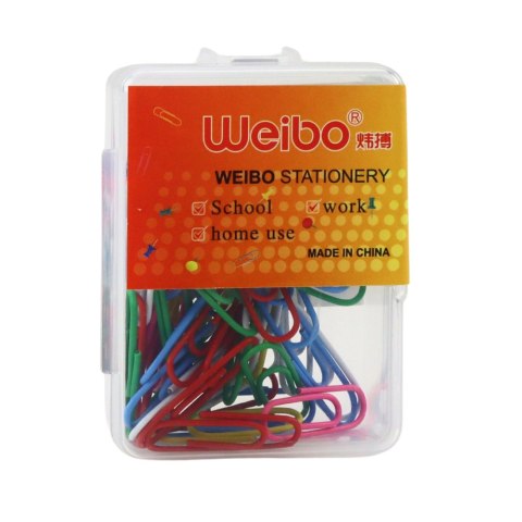 Zestaw Spinacze Biurowe Do Papieru Kolorowe 30mm 40szt.