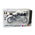 Motocykl Sportowy Metalowy Światła Dźwięki Czarny 250 SR 1:12