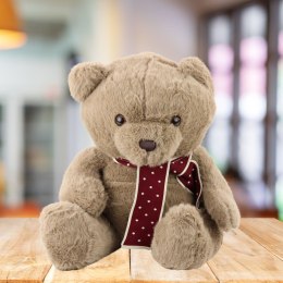 Pluszowa Maskotka Przytulanka Duży Miś Z Szalikiem Jasnobrązowy 45cm