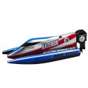 Łódź Motorówka Zdalnie Sterowana RC Niebiesko-Srebrna 14cm