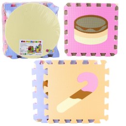 Miękkie Puzzle Mata Edukacyjna Pianka EVA Zwierzęta Pastelowe 16 el.